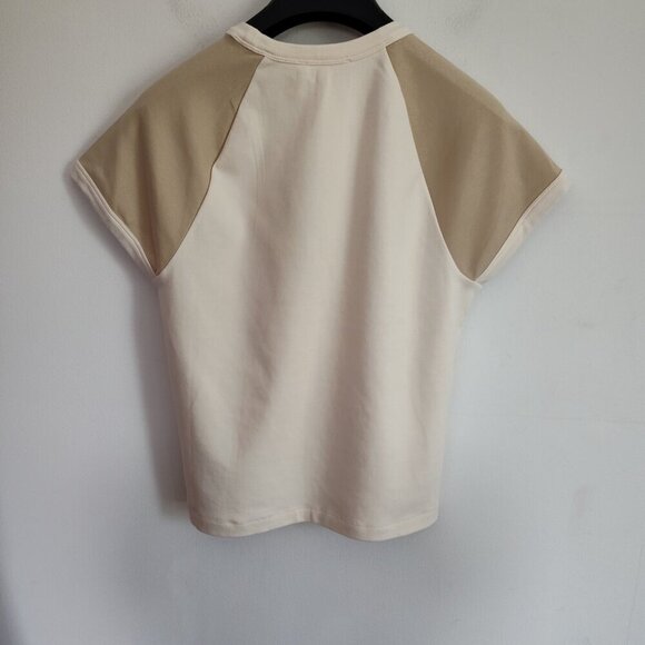 Ladies SZ M Madewell Cream Short-Sleeve Baby T-Shirt - Picture 2 of 4
